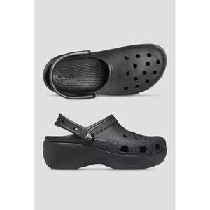 Crocs Women's Black Classic Platform Clog Size 10